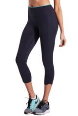 Yoga Pants Contrast Trim Crop