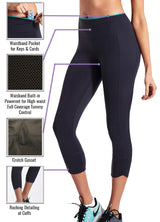 Yoga Pants Contrast Trim Crop