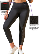 Laser Cut Full Length High Waisted leggings with Pockets