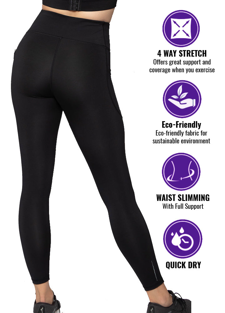 Sustainable Activewear F/L High Waisted leggings with Pockets