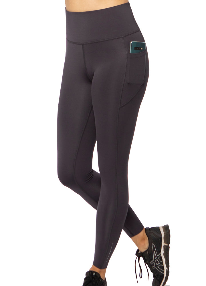 Sustainable Activewear F/L High Waisted leggings with Pockets - Slate