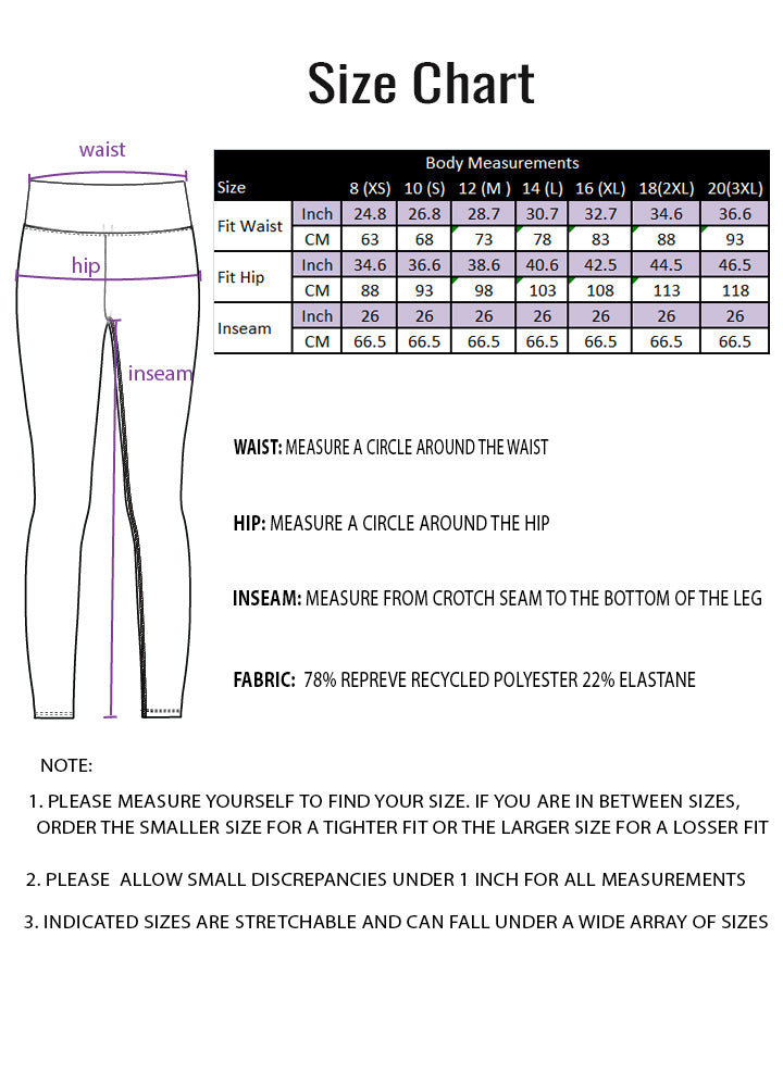 Sustainable Activewear F/L High Waisted leggings with Pockets