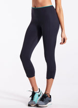 Contrast Trim Shaping Crop Tight-0