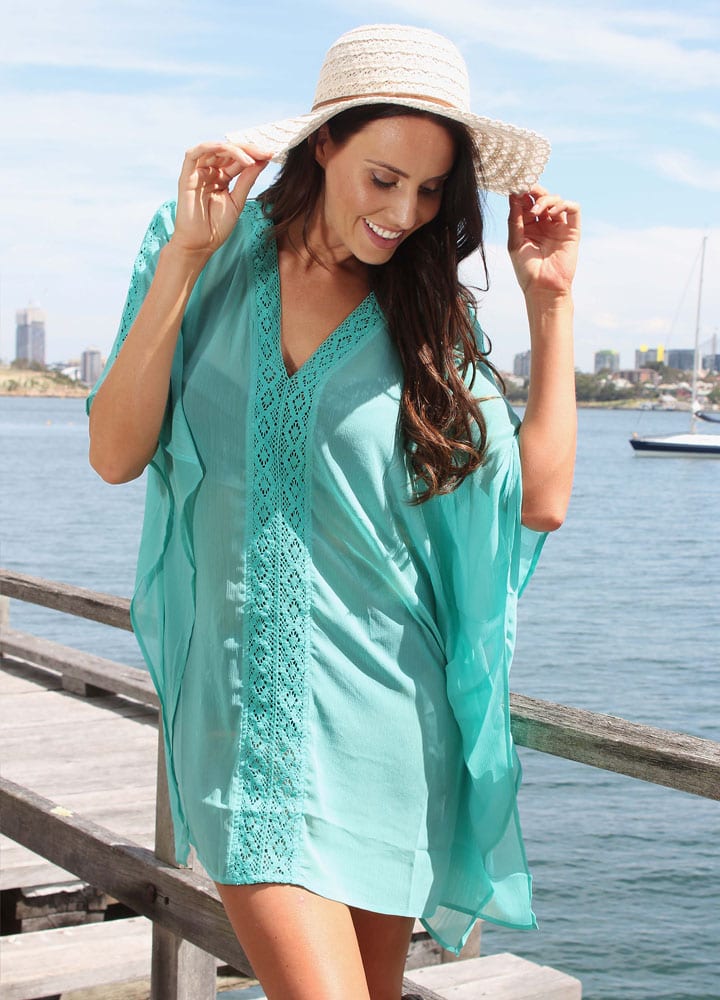 Mint Lace Kaftan-2792