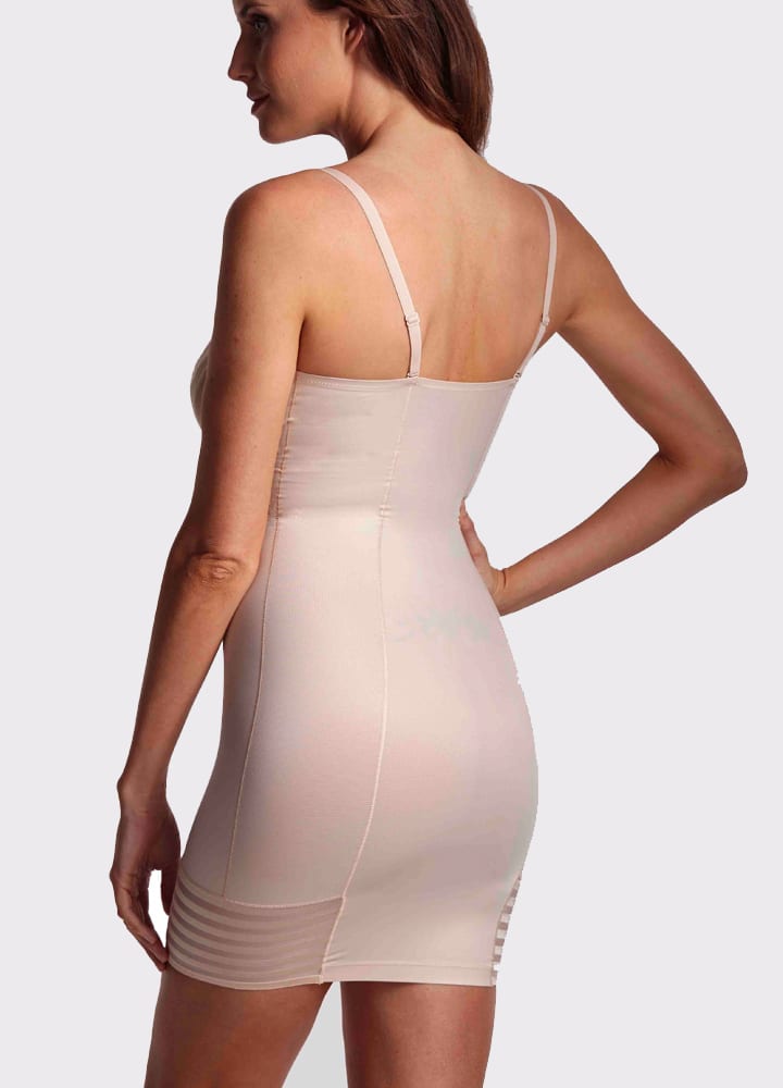 Plunging Shaping Slip With Multiway Straps-2912#color_nude