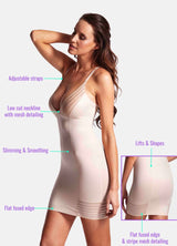 Plunging Shaping Slip With Multiway Straps-2913#color_nude