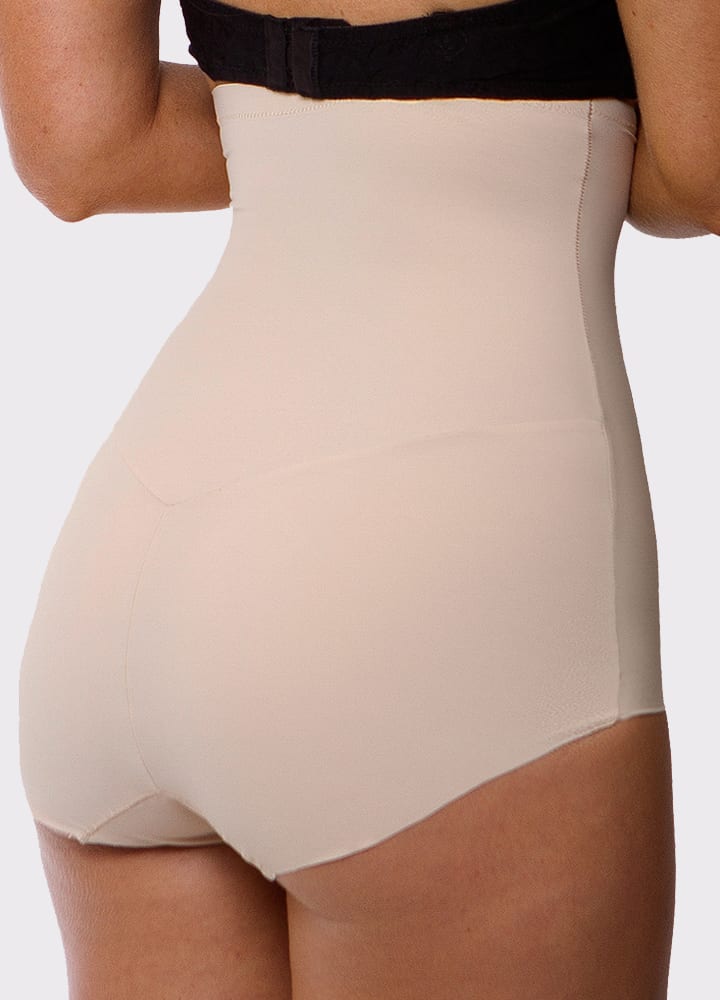 Micro Fiber Shaping High Waist Brief with Silicone-2869#color_nude